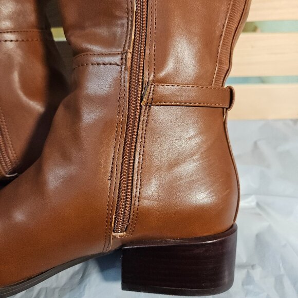 Tommy Hilfiger Riding Boots – Brown Leather Tall Equestrian Boots 6.5 - Picture 6 of 12